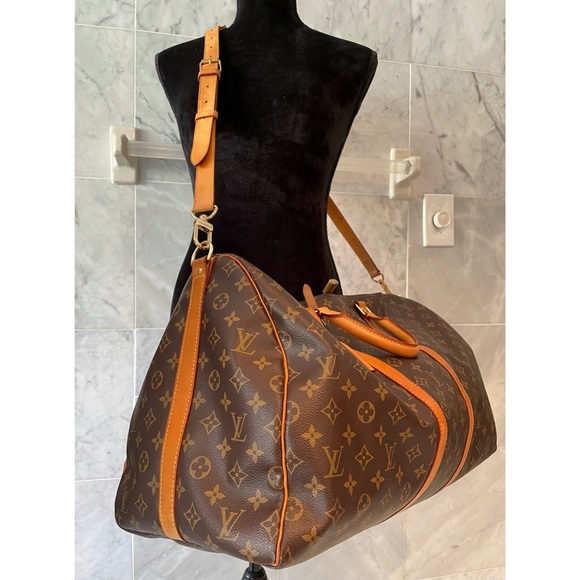 SOLD⚜️Louis Vuitton Monogram Keepall 55 Bandouliere - Picture 12 of 12